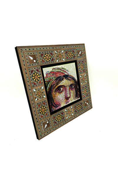 Sadrazam Mozaiu Fata Cigana cu imprimeu Tabla din lemn MDF Levant 20cm x 20cm...