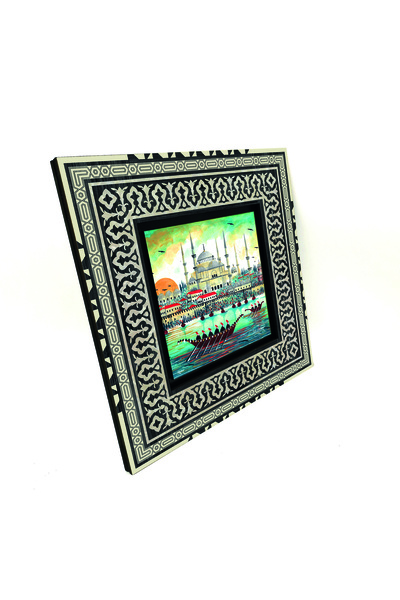 Sadrazam Mescita Sultanahmet cu imprimeu Tablou anatolian din lemn MDF 20cm x...