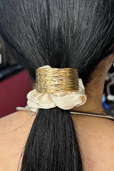 Kokoş مشبك سيميت معدني بلون كريمي وذهبي من Pinterest