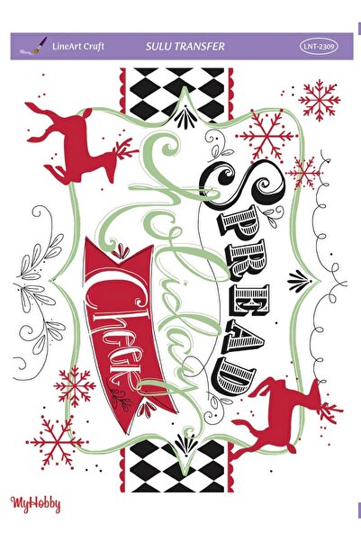 LİNEART New Year's Water Transfer No:Lnt2309 25X35Cm
