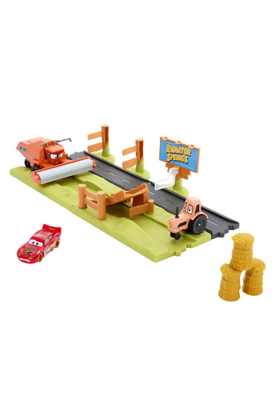 mattel CARS FRANK ESCAPE AND STUNT RACE STUNT TRACK PLAYSET
