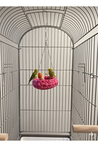 İKONİXPET Evcil Kuşlar İçin Sıcak ve Konforlu Kışlık Örgü Kuş Yatağı