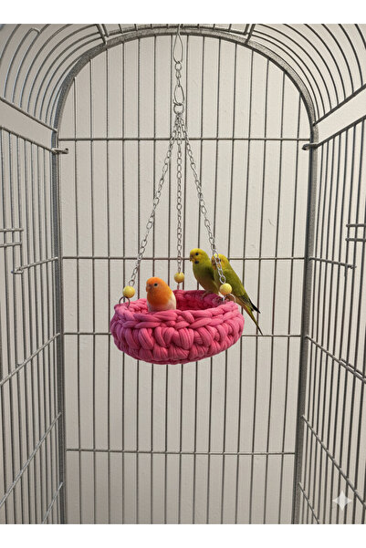 İKONİXPET Evcil Kuşlar İçin Sıcak ve Konforlu Kışlık Örgü Kuş Yatağı