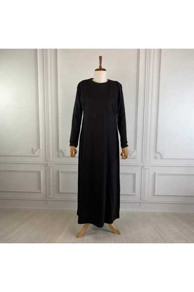 Mersha Collection Mersha Uzun Kol Astar Emzirme Elbisesi - Lohusa İçlik - Emz...