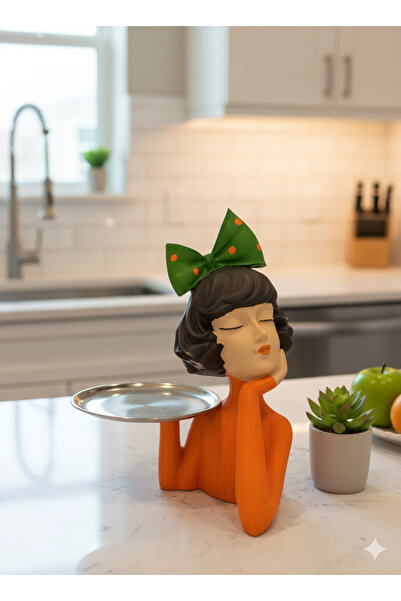 İki Cadı Tasarım Tepsili Kız Büyük Boy Sunumluk, 34 x 24 cm