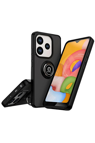 cepmoda حافظة هاتف شاومي ريدمي 'نوت 14 (4G)' - غطاء شفاف مطفي مع حلقة حامل وح...