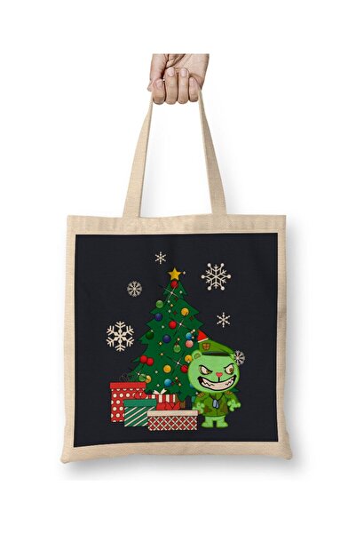 Toyaso Flipqy Around The Christmas Tree Happy Tree Friends Geantă de pânză al...