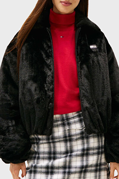 Tommy Jeans Logolu Relaxed Fit Ceket Yaka Yumuşak Dokulu Mont MONT DW0DW21669...