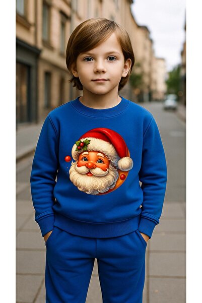 playwear طقم سويت شيرت للأطفال نوال بابا مطبوع فتاة ولادي برقبة دائرية3 4-5-6...