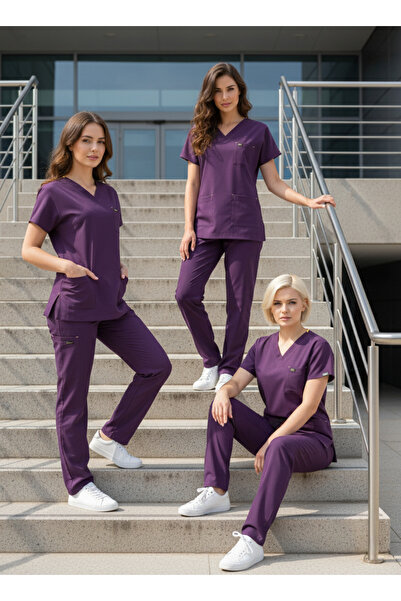 edy uniform EDY MÜRDÜM LİKRALI SCRUBS
