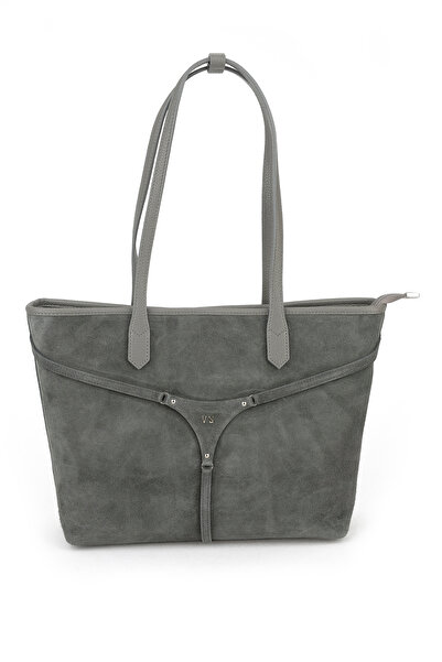 Ziya , Women's Genuine Leather Shoulder and Hand Bag 153979Z5018 Gray