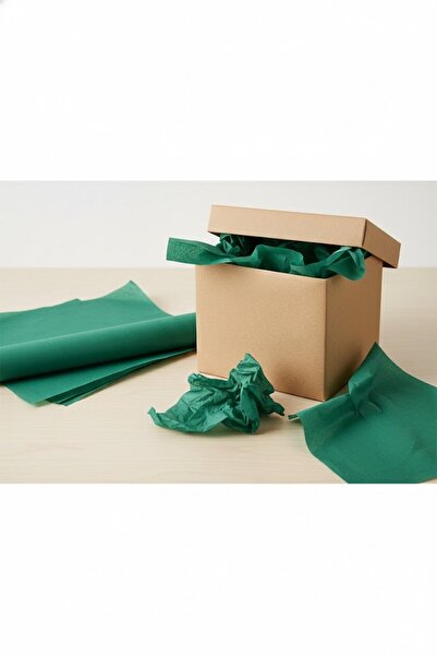 Emtory Büyük Boy Yeşil 5 Adet Pelur Kağıdı - Paketleme Kağıdı - Hışır Kağıt -...