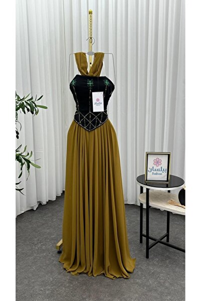 Bailsan long mustard yellow dress