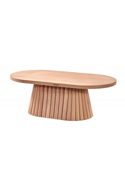 Masifart Sebas Papatya Oval Orta Sehpa Cilasız Ham