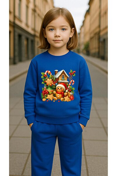 playwear Παιδικό Φούτερ Σετ EV με στάμπα για κορίτσια και αγόρια, με λαιμόκοψ...