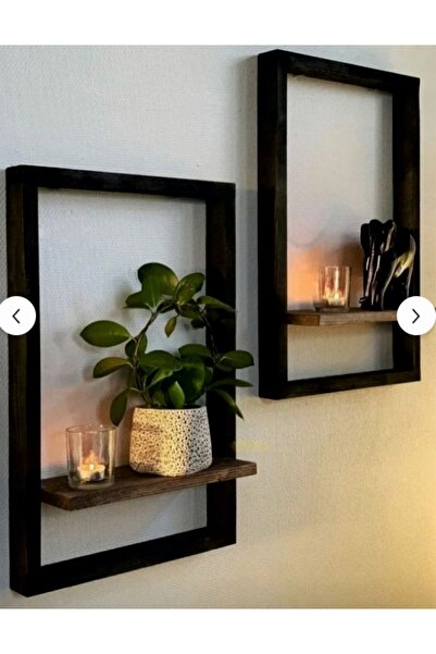 Betüş Home Ahşap Duvar Rafı 2 Adet