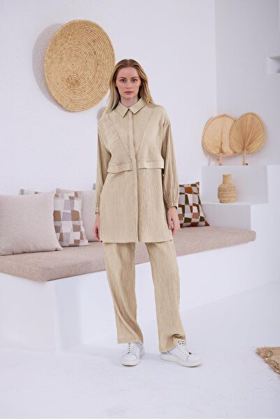 Moodbasic Pantolonlu Takım Mb24.626 Bej