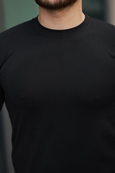 HAZEGO Ανδρικό μπλουζάκι με κοντό μανίκι με ανάγλυφη λεπτομέρεια