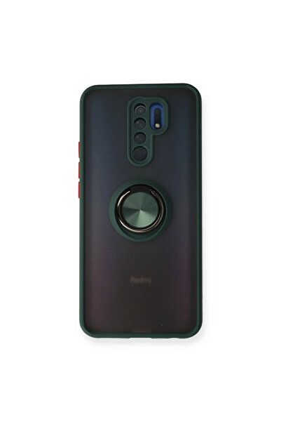 Twin Store غطاء سيليكون مونتريال مع حلقة لـ Redmi 9 - أخضر