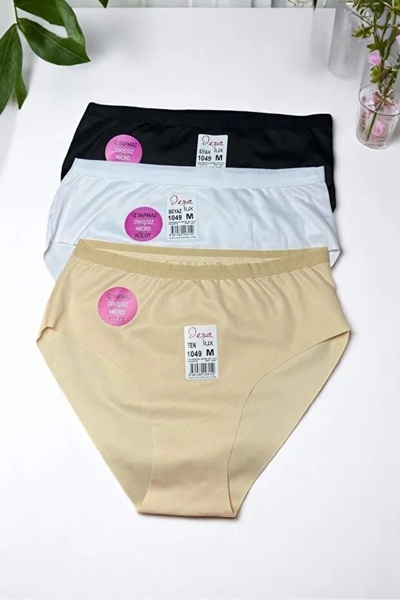 BENDEHEPSİ 3 τεμάχια υψηλής ποιότητας γυναικεία εσώρουχα-σλιπ με κοπή με λέιζ...