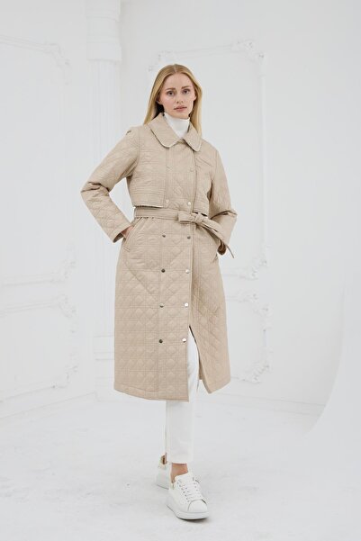 Moodbasic TAŞ ŞERİTLİ KAPİTONE UZUN KAP