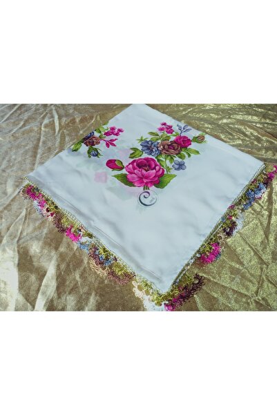 Cenk Șal de brodat manual Reyhan, brodat cu ac, brodat pe 4 laturi, cadou, yemeni, mevlit