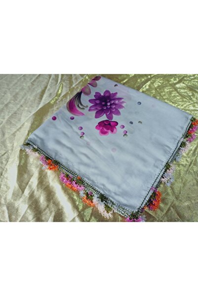 Cenk Reyhan Handmade Needlework Writing, Scarf, Yemeni, Mevlit Shawl, Gift, 4 Sides Embroidered
