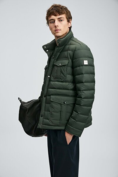 Kocamanlar Ayakkabı Lufian 112120242 Daniel Goose down Men's Coat Khaki