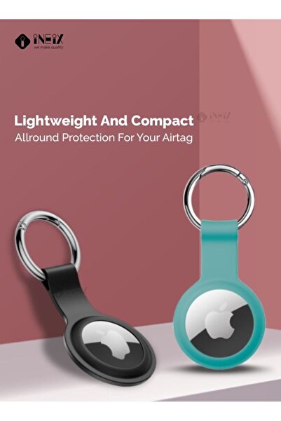ineix Silicone Protective Case For Apple Airtag With keychain