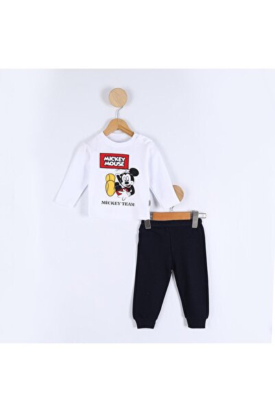 sally baby 2 Thread Seasonal 3-Piece Set, Mouse Pattern, Text, Zipper, Bottom and Top Set, Tracksuit Set