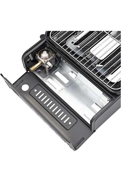 Yuwell YU WELL Portable Camping Stove with Grilling Net, Baking Sheet, Automatic Ignition (Black)