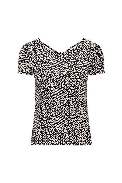 ONLY Damen T-Shirt - ONLBERA BACK LACE UP TO, Rundhals, Viskose