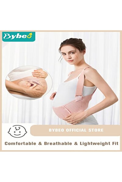 BYBEO حزام دعم بطن الحمل، حزام دعم الأمومة القابل للتعديل والتنفس مع حزام الك...