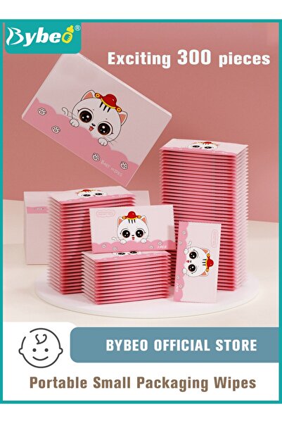 BYBEO مناديل مبللة للعناية الطبيعية للأطفال مع أغلفة فردية، مناديل مائية محمو...