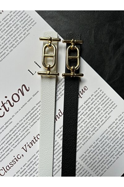 LİA KEMER Pachet de 2 curele Pearl Classic lungi, cu model, pentru femei, cu ...