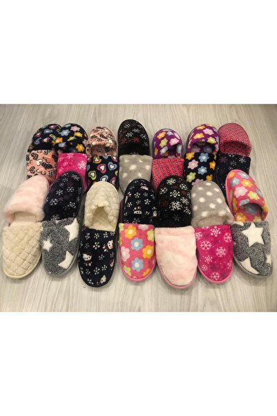 AGACE 4 PAIRS OF WOMEN'S HOUSE SLIPPERS GUEST SHELTER DOWERY WINTER CLOSED FRONT HOUSE SLIPPERS MIXED 4 PAIRS