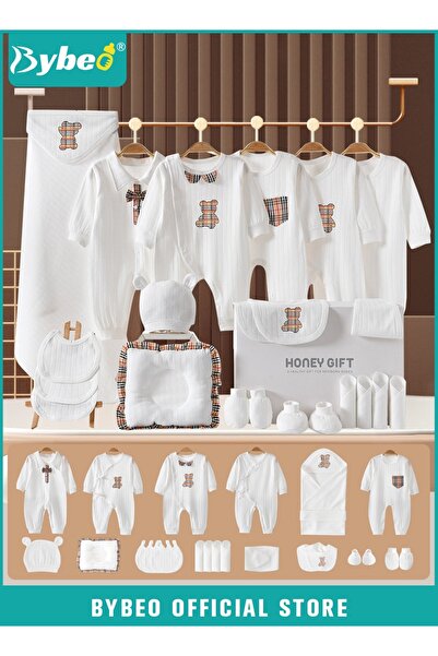 BYBEO 23PCS Newborn Baby Gift Set, Newborn Layette Gift Set for Boys and Girls, Babies Essential Clothes A