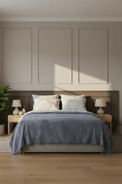 Soley Pufina | Single Rabbit Fur Textured Plush Blanket & Bedspread | 150X220