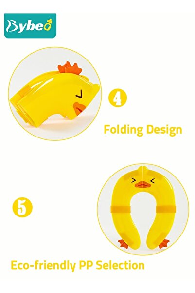 BYBEO Foldable Portable Travel Potty Training Seat and 10 PCS Extra Large Toilet Seats Covers Disposable W