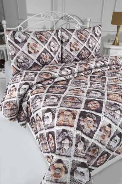 Çeyiz Diyarı Gülce Ultrasonic Quilted 5D Printed Double Pique Set