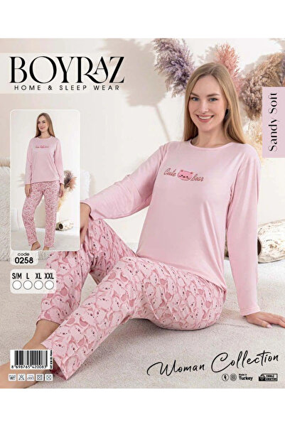 Kocabey Women's Sandy Soft Long Sleeve Pajama Set