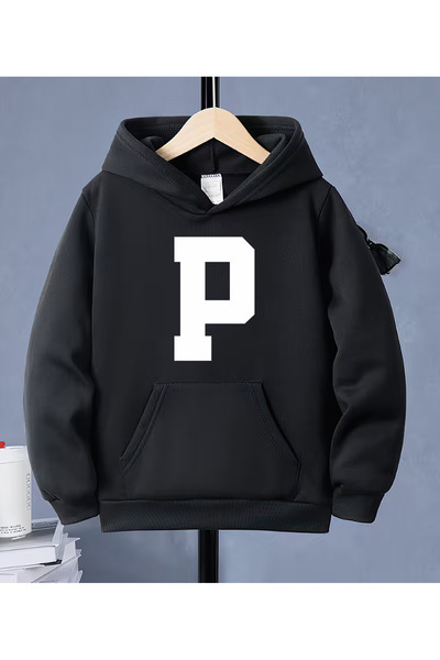 CACTUS COLLECTION Детска суитшърт с качулка и букви