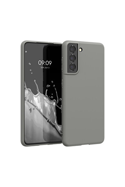 KWmobile Case for Samsung Galaxy S21, Silicone, Gray, 54055.155