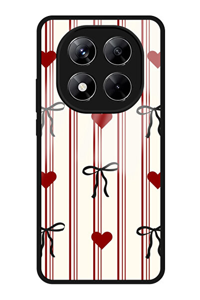 WANNA PROTECT غطاء هاتف لامع لشاومي ريدمي نوت 14 برو بلس 5G مع حماية للكاميرا ونقش على شكل قلب