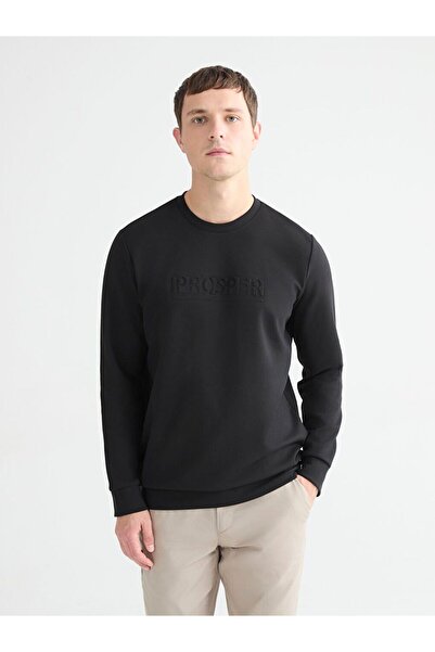 LC Waikiki LCWAIKIKI Classic guler rotund cu imprimeu Hanorac pentru bărbați ...