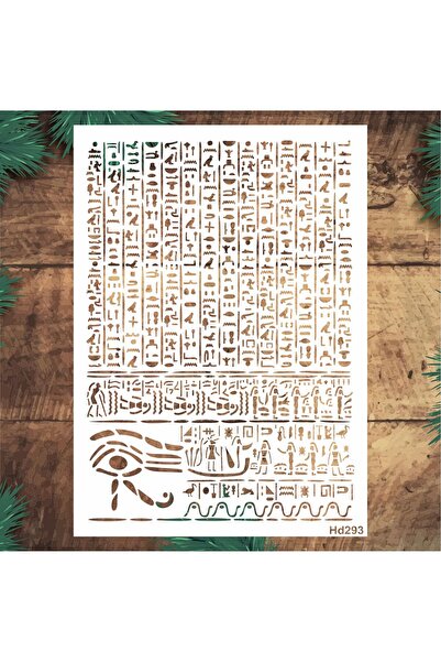 STENCİLTASARIM Stencil Tasarım Hd293 Aztek,- Dekoratif Duvar, Eşya,kumaş,faya...