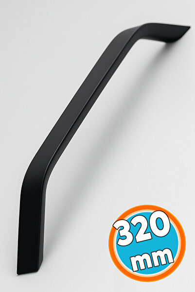 NZB Metal Kulp Çekmece Dolap Kolu Mobilya Mutfak Dolabı Kapak Kulpları Kulpu 320 mm Siyah