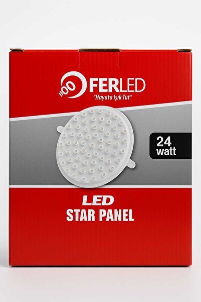 Ferled 24W Star Led Panel Yuvarlak 4000K (NATUREL IŞIK)