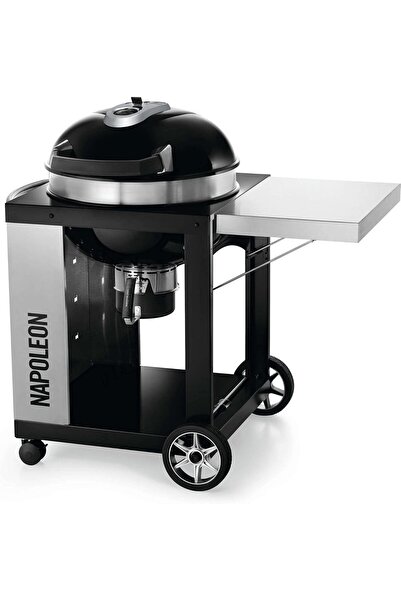 Napoleon PRO22K-CART-2 Charcoal Kettle Grill, Black