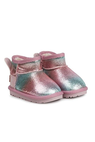 BUCKHEAD Slide Buck3060-Bh009 Children's Fur Boots - Pink